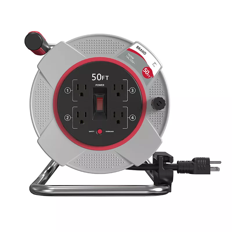 4 خروجی حلقه سیم پلاستیکی 50 فوت با محافظ اضافه بار