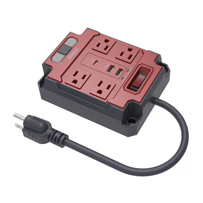 4 پریز برق با نور 4 پریز برق با نور