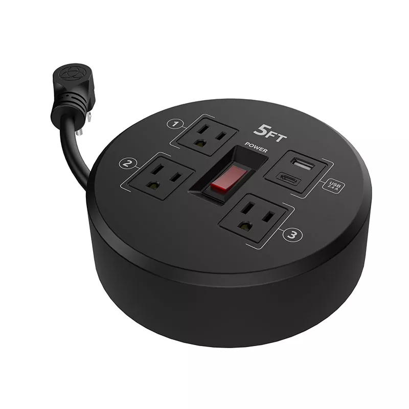 مینی 3 خروجی Usb2.4a حلقه سیم پلاستیکی